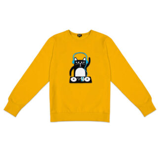 Men's DJ Cat Sweatshirt (dark)