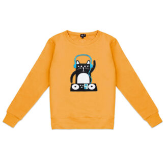 Women's DJ Cat Sweatshirt (dark)