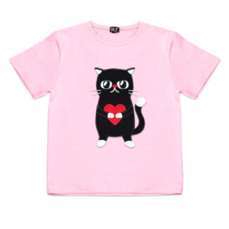 Kids Heartful Cat T-Shirt