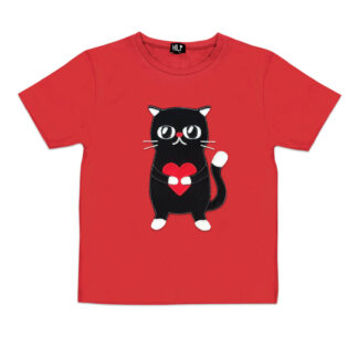 Kids Heartful Cat T-Shirt