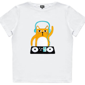 Women's DJ Cat T-Shirt (light)