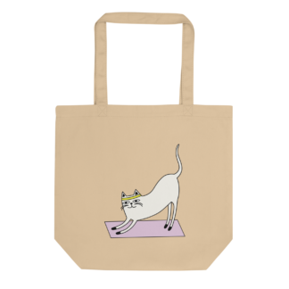 Eco Tote Bag Yoga Cat