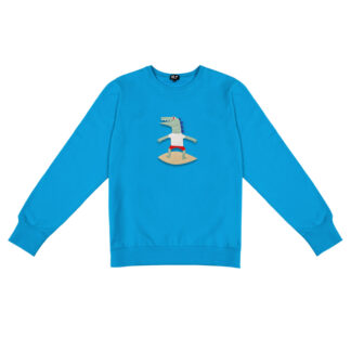 Men's Blue Surfing Crocodile Sweatshirt