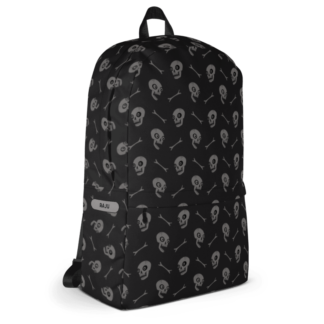 Personalized Name Skull School Bag for Boys 2