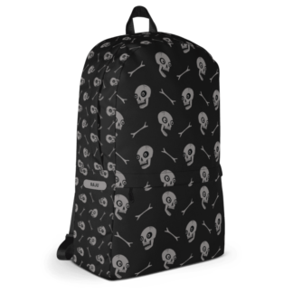 Personalized Name Skull School Bag for Boys